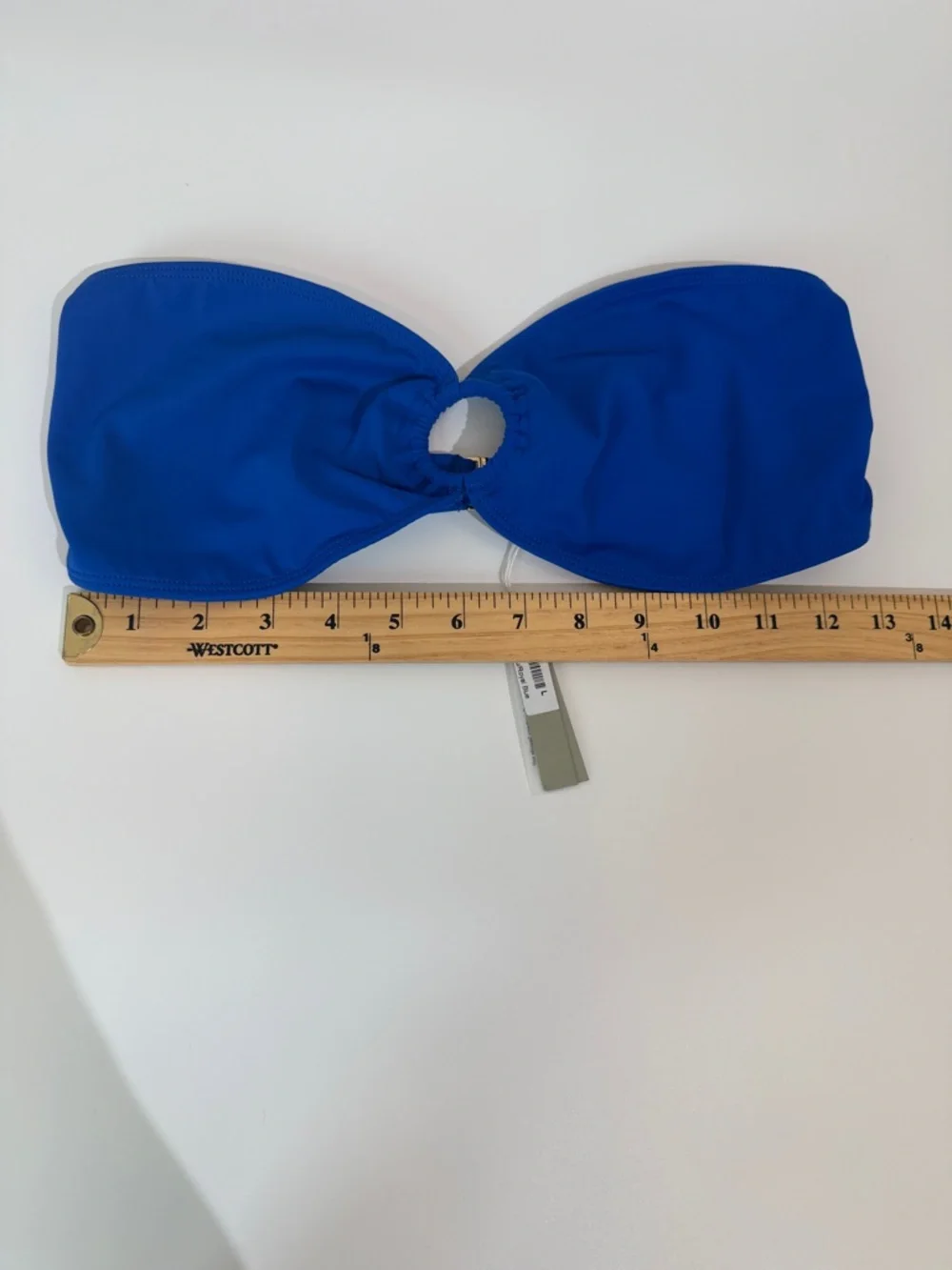 Gooseberry Seaside Bandeaux Bikini Top Size L Royal Blue NWT